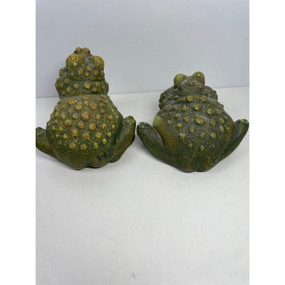 Set of 2 Rare Vintage 1992 Pete Aspit Resin Toad Warts Anthropomorphic Frog Set - Picture 7 of 8